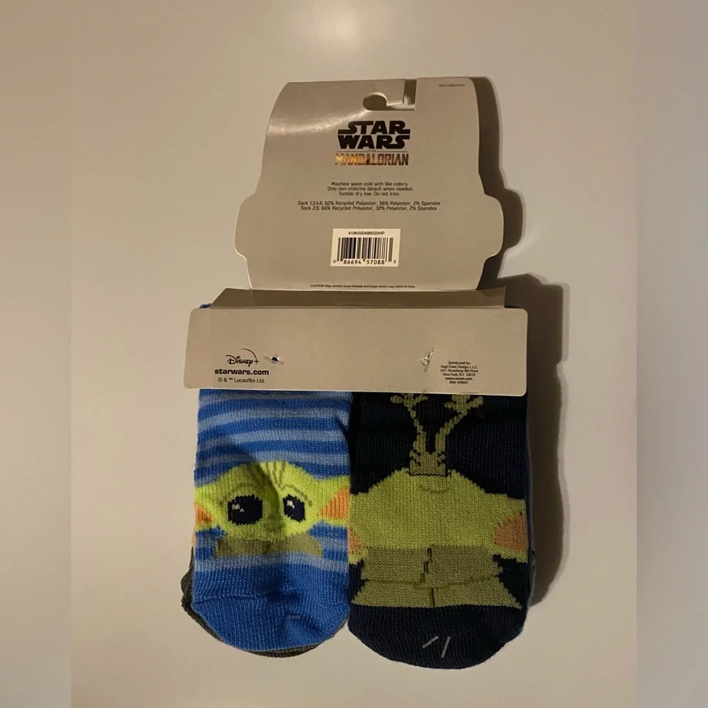Star Wars Socks / Size 12-24 Months / 6 Pairs / NWT